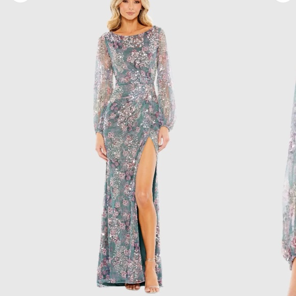 NWT Mac duggal floral dress size 4 - Picture 9 of 11